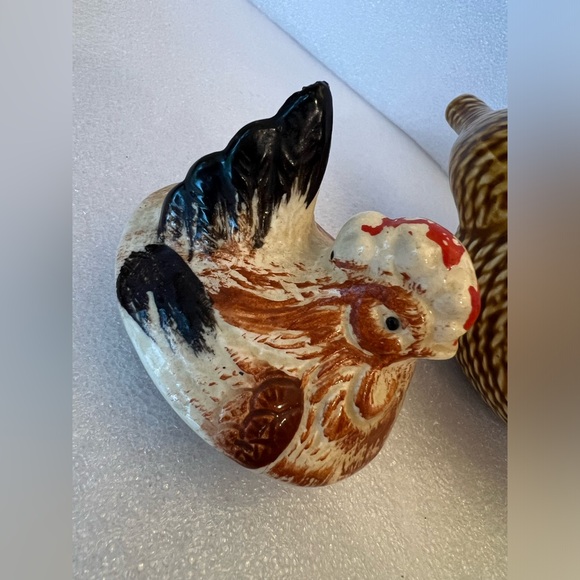 Vintage Teapot Antique Glazed Chicken Hen Rooster Brown Tea Pot Made In Japan - Picture 2 of 6